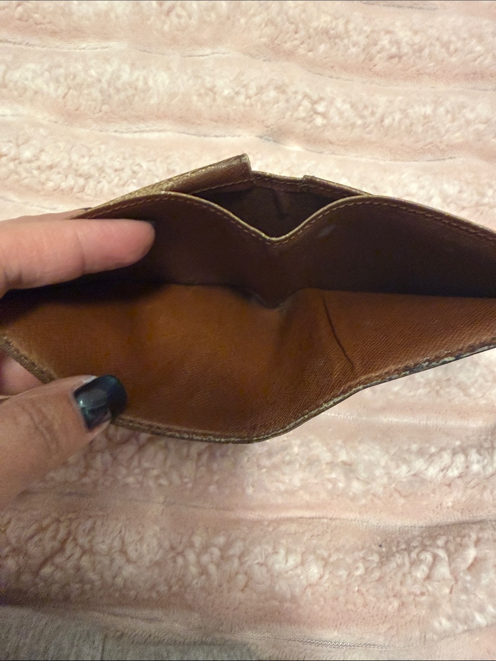 Louis Vuitton Bifold Monogram Canvas Wallet in Dark Brown and Tan - Picture 8 of 9